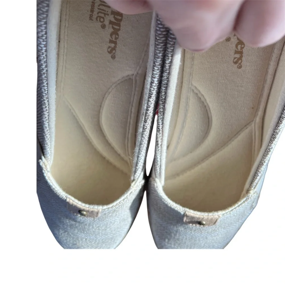 Grasshopper Ortholite Sz 11 Espadrilles Metallic Resortwear Preppy Old Money Tan